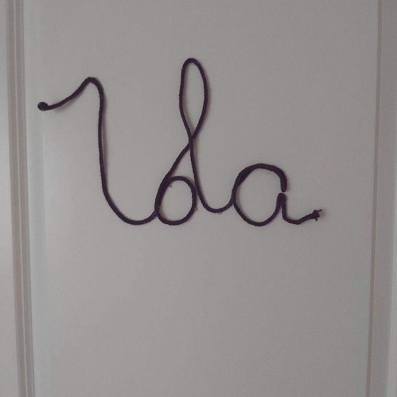 Custom name kids knitted wire decoration room - Picture 3 of 4